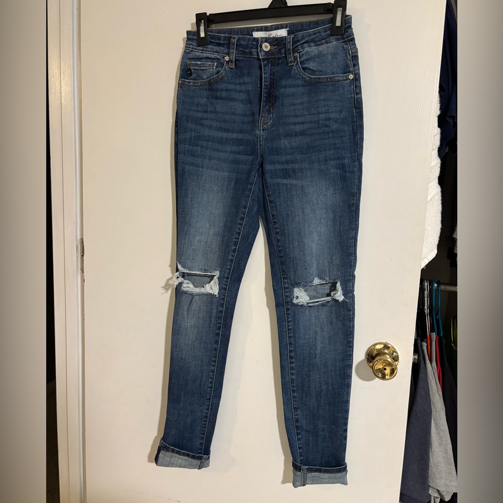 KanCan Blue Skinny Distressed Jeans